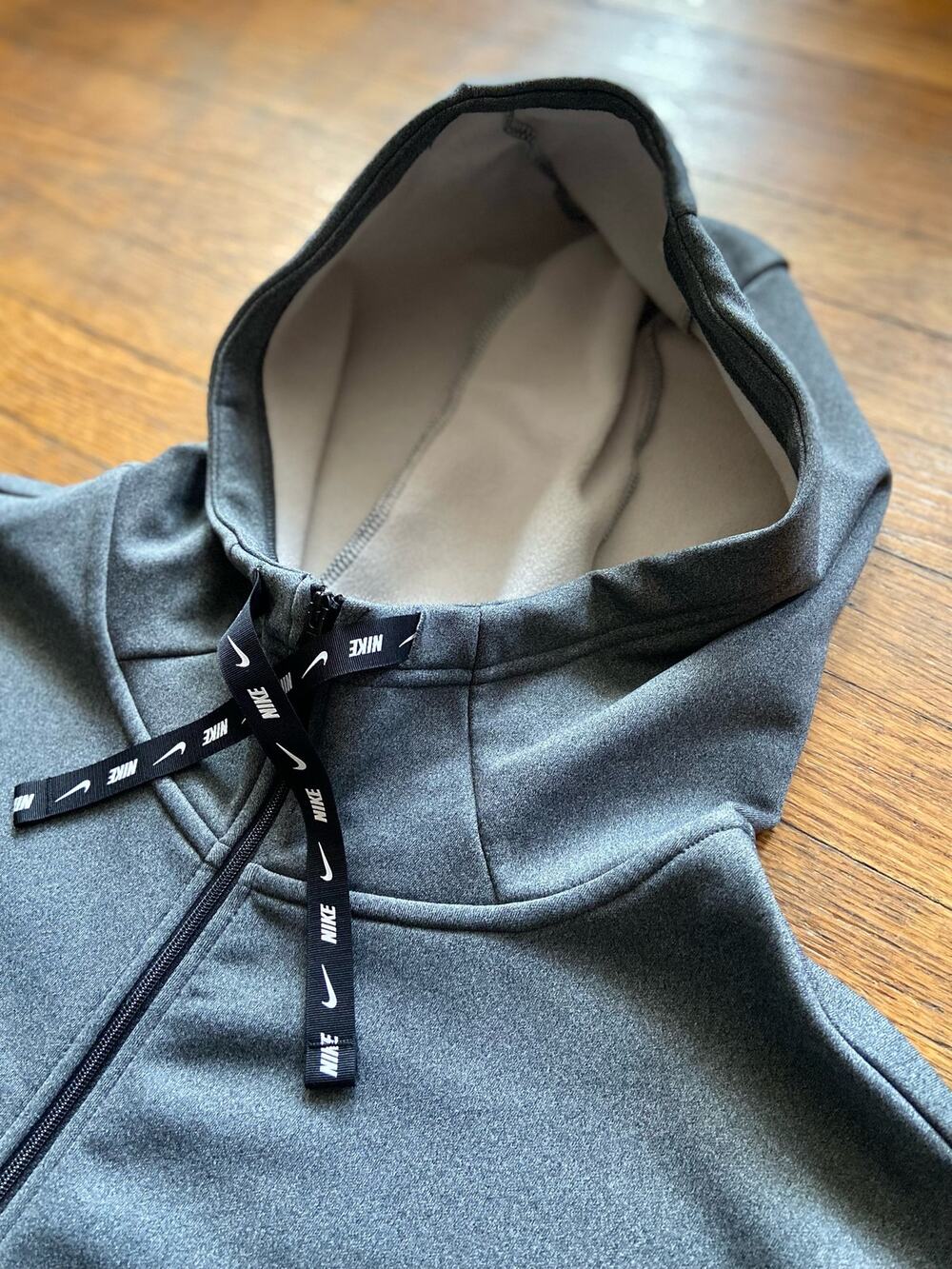 NIKE Gray Fleece-Lined Full Zip Hoodie Womens sz 1X